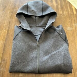 SODO Apparel Grey Tech Fleece Hoodie Size M Performance Full Zip